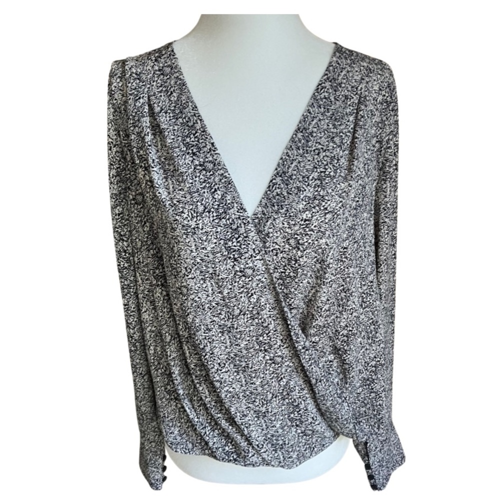 Chelsea 28 tuck front top in navy floral graffiti (size S, NWT)